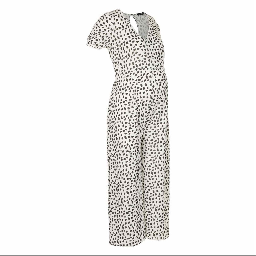Polka Dot Maternity Romper